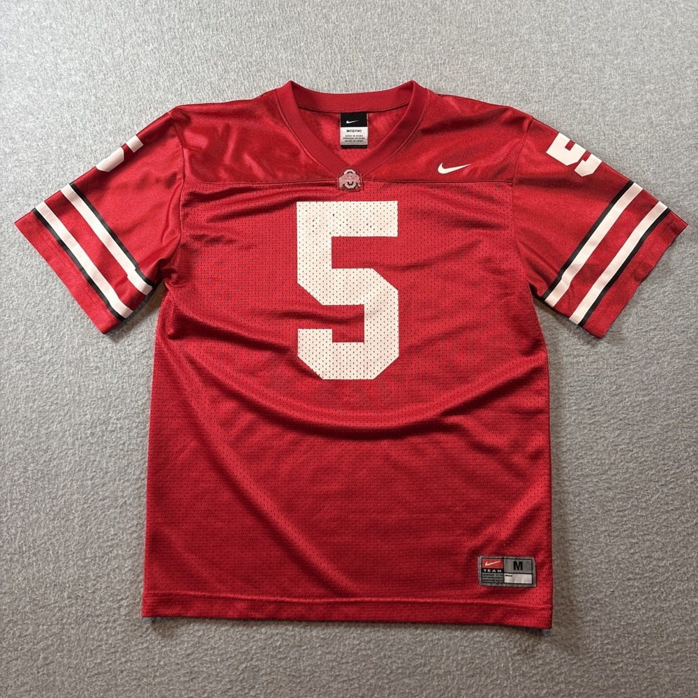 Ohio State Buckeyes Boys Youth Nike #5 Red Jersey Size Medium NCAA Football